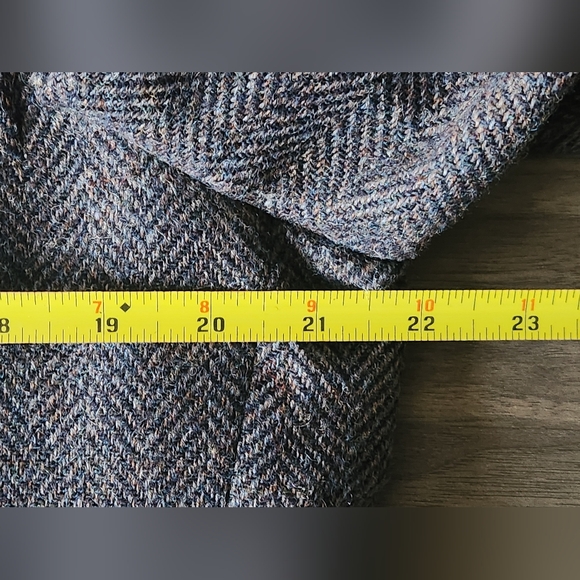 VTG Hart Schaffner & Marx Pure Virgin Wool Blazer Suit Coat Grey Herringbone EUC - Picture 9 of 12